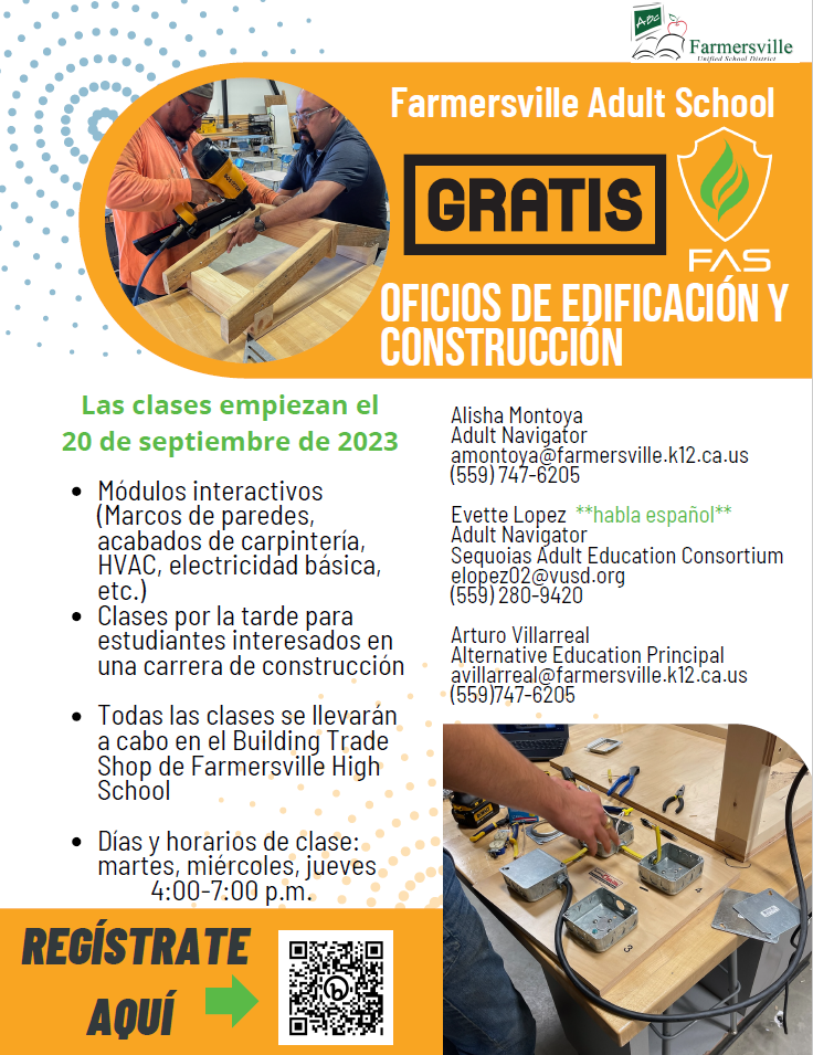 FAS Free Classes Flyer - Spanish 